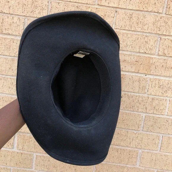 Scala 100% Wool Felt Unisex Cowboy Cowgirl Hat Western Cap Black Silver Buckle